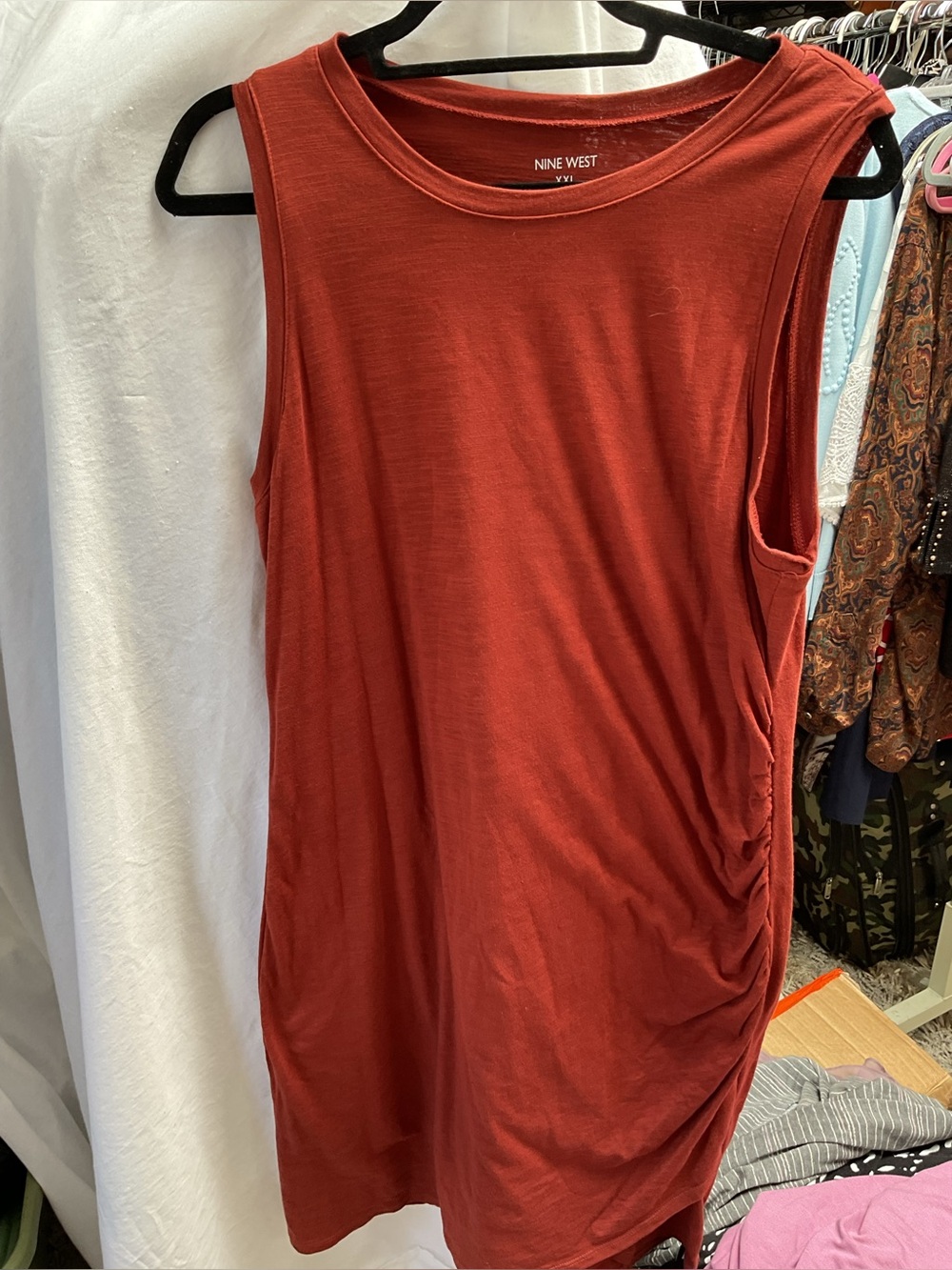 Nine West Rust Red Sleeveless Tank Top